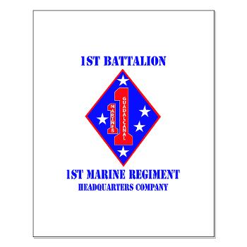 HQC1MR - M01 - 02 - HQ Coy - 1st Marine Regiment with Text - Small Poster